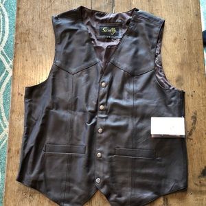 Scully Men's Lambskin Snap Front Vest 507